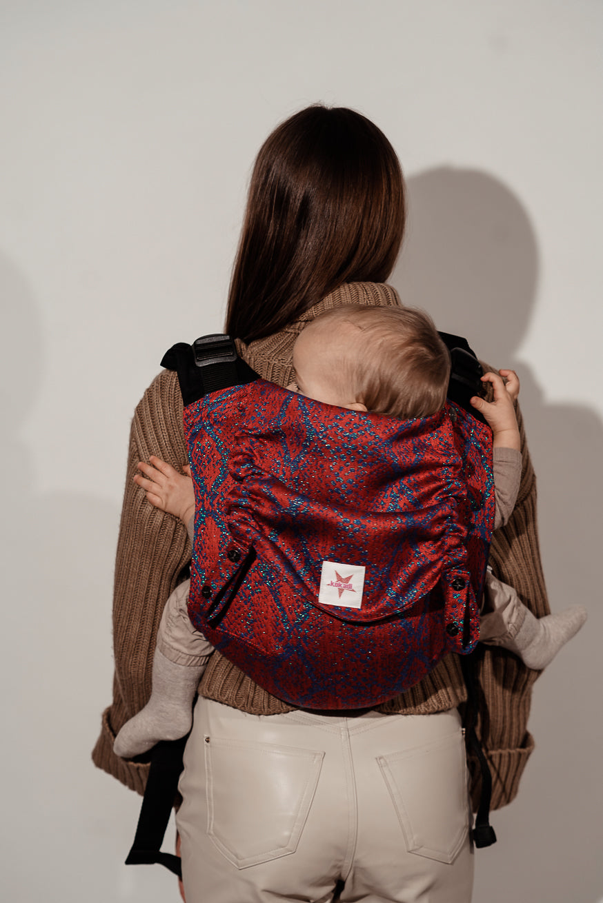 baby carrier Onbu Snake red blue