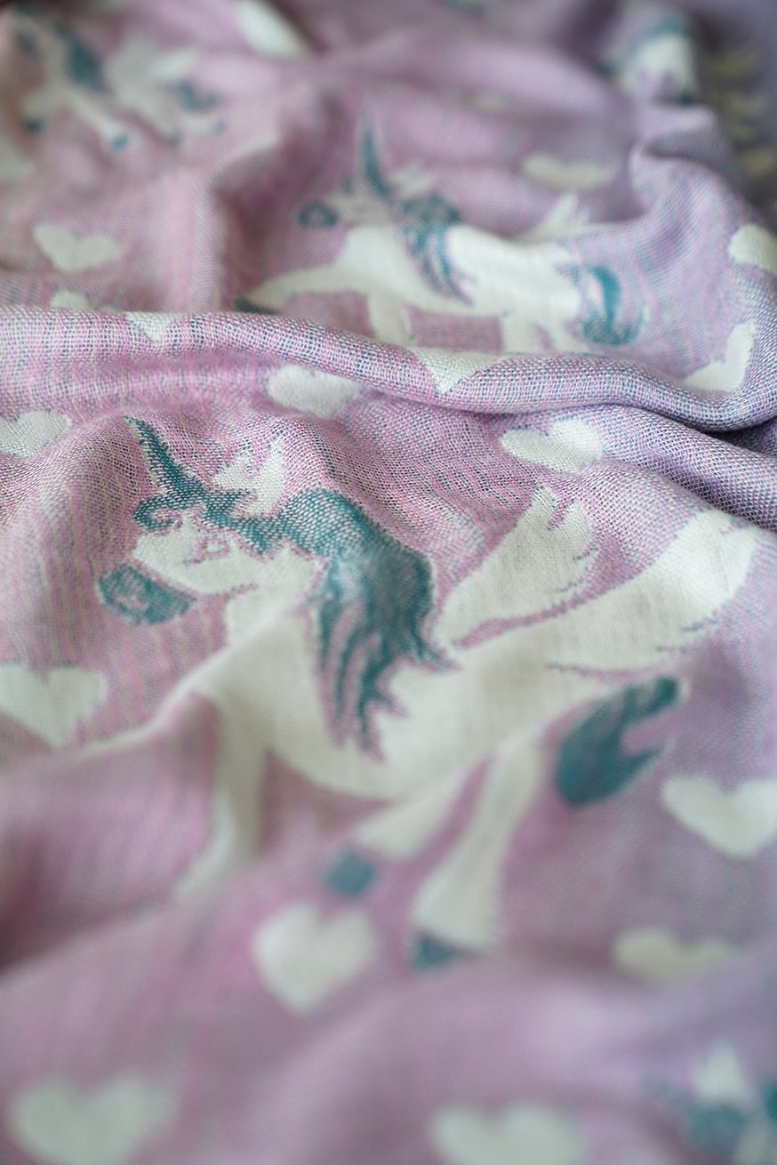 Babydecke Pastell Rainbow Unicorn Petrol - KOKADI