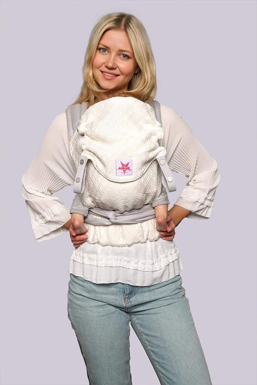 Baby Carrier TaiTai Snow & Ice Retro Stars Silverline